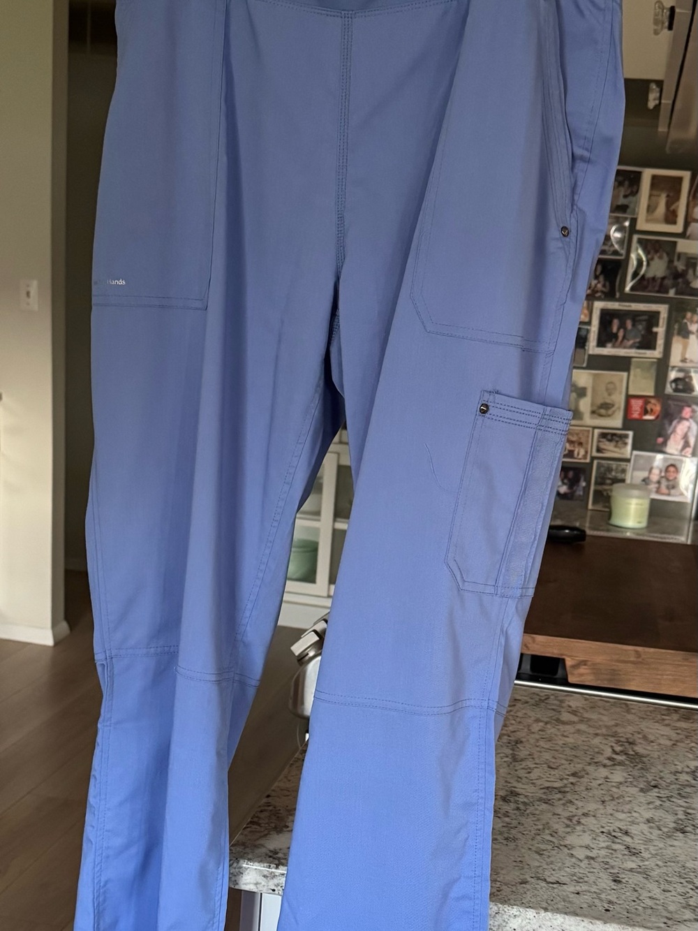 Women’s healing hands scrub set - Ceil blue size L